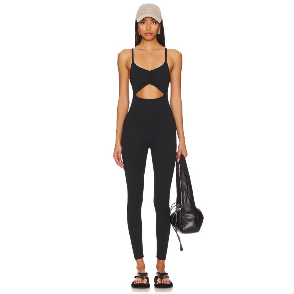BEACH RIOT x REVOLVE Jewel Catsuit in Black Waffle M